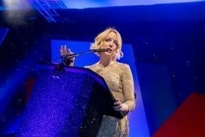 Lauren Laverne on stage.