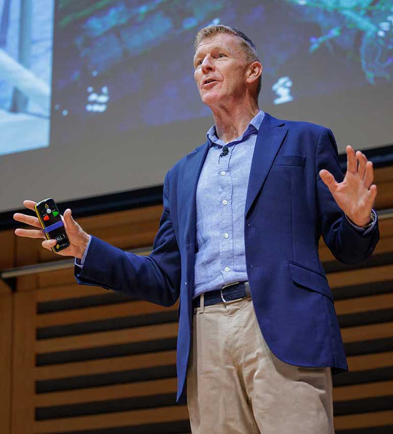 Tim Peake Speaking on stage