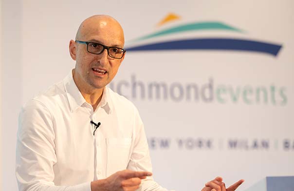 Matthew Syed Speaking on stage
