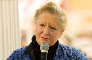 Margaret Heffernan speaking on stage