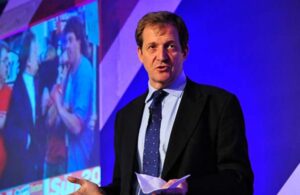 Alastair Campbell speaking on stage
