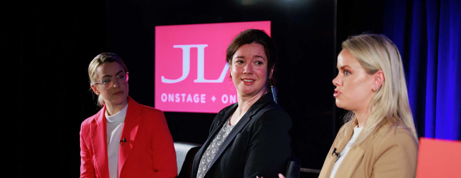 Speakers on stage